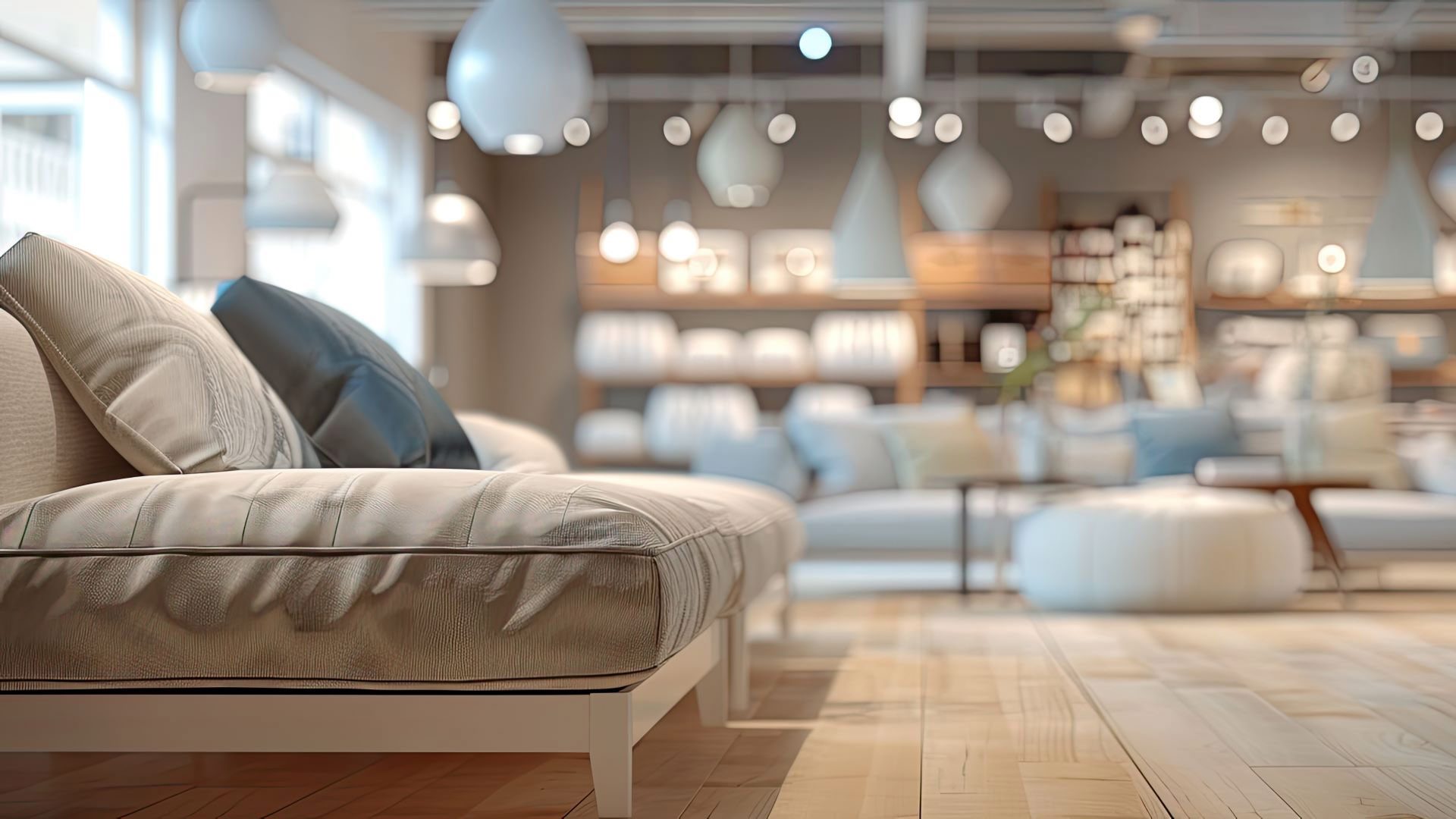 Indoor couch and lighting