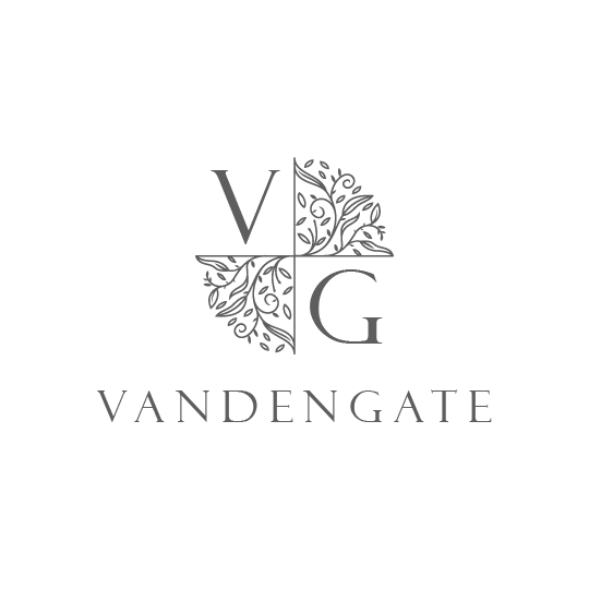 Vandengate logo featuring a VG monogram with botanical leaf design