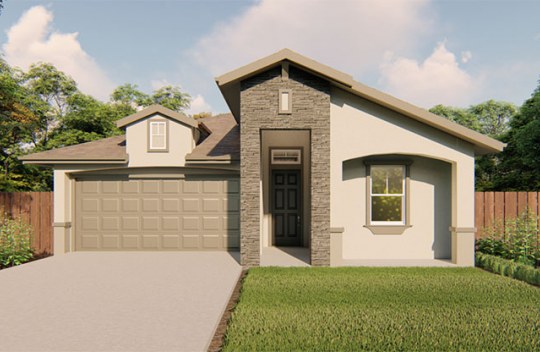 Summerwalk Arlo A - New contemporary style single family home elevation.