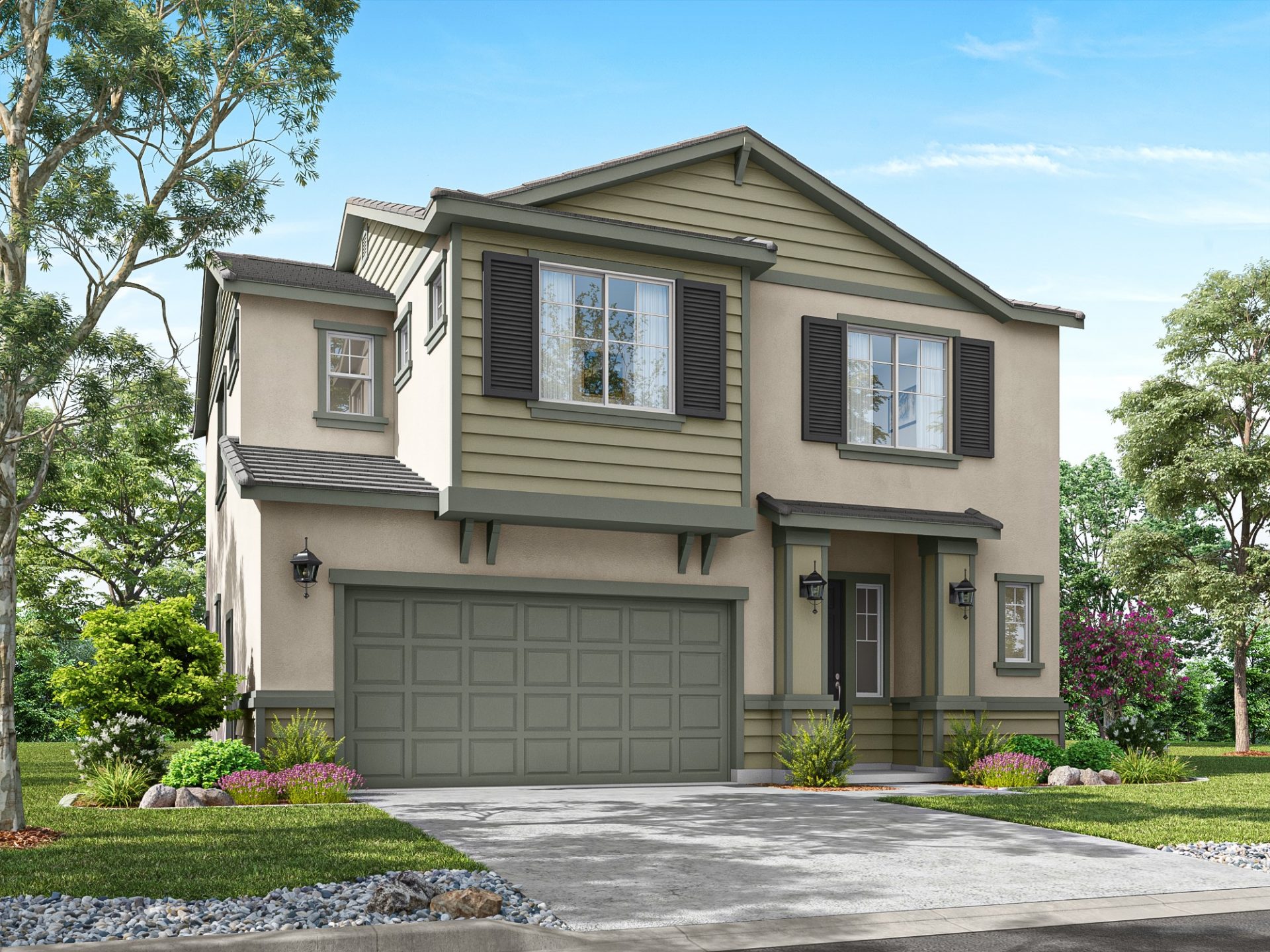 Liberty Aubrey C is a new Craftsman style single-family, 2-story home elevation.