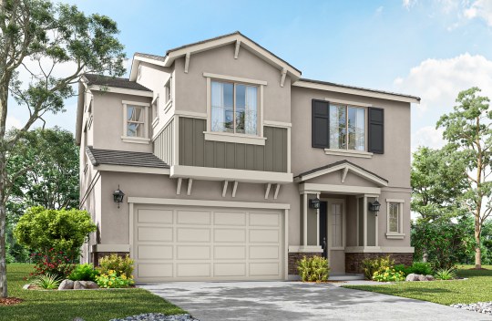 Liberty Aubrey B is a new Craftsman style single-family, 2-story home elevation.