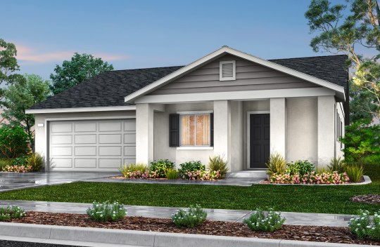 New construction Arcadia elevation B is a single-story craftsman style home.