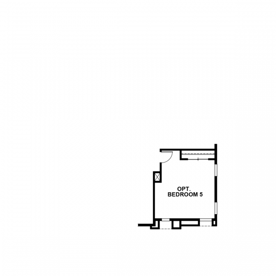 Bennett optional fifth bedroom with closet.