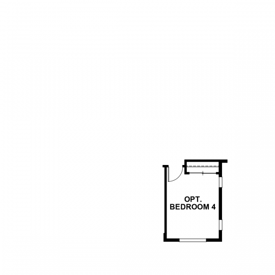 Adobe floorplan optional fourth bedroom with closet.